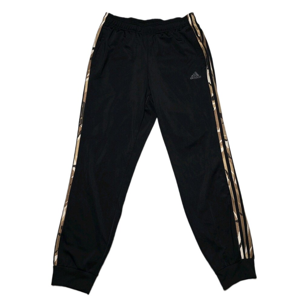 adidas Men's Size M Essentials 3-Stripes Warm-Up Tricot Tapered Camo Track Pants